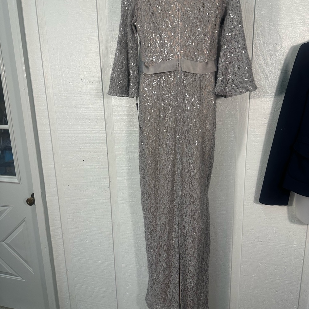Calvin Klein Gray Lace Overlay Dress Size 10 NWOT - Picture 6 of 9